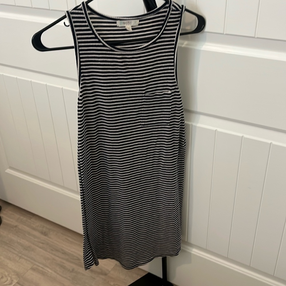 Stripped tank top dress
